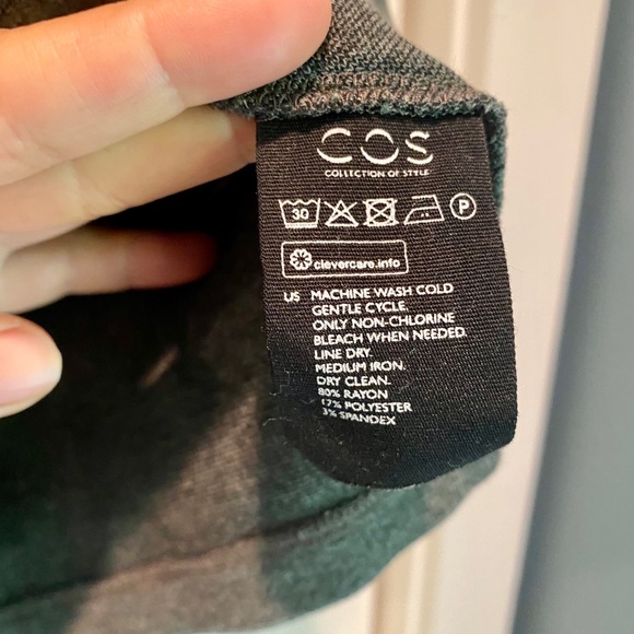 COS Asymmetric Drape Top Dark Gray XS - Picture 6 of 6